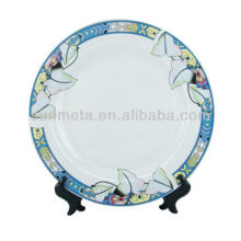 8'' Plate With Flower Trim Sublimation blank ceramic Plate -made in china